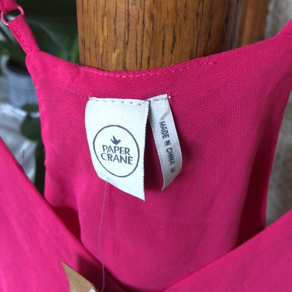 NWT Paper Crane Fushia Pink Flowy Tank - Picture 3 of 5